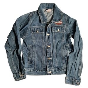 Harley-Davidson Kids Denim‎ Jean Jacket Size 12/14